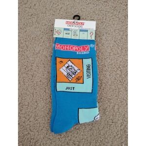 Monopoly Brand Crew Socks - "Just Visiting" Theme!